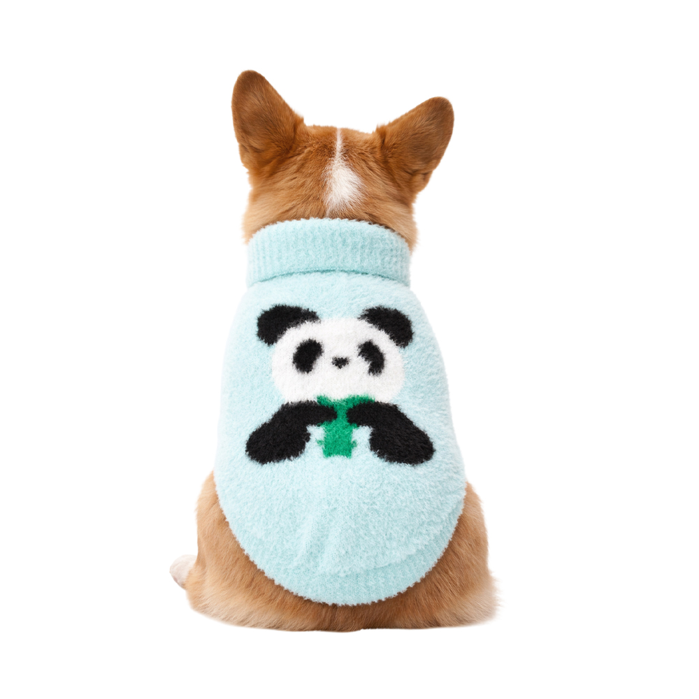 Свитер для собак FOXIE Panda L (длина спины 40см) голубой