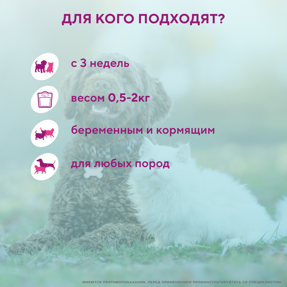 Капли на холку для кошек и собак INSPECTOR mini от клещей, блох и глистов 0,5-2кг