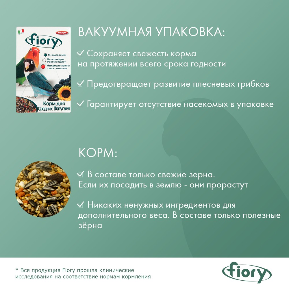 Корм для птиц FIORY Смесь для средних попугаев