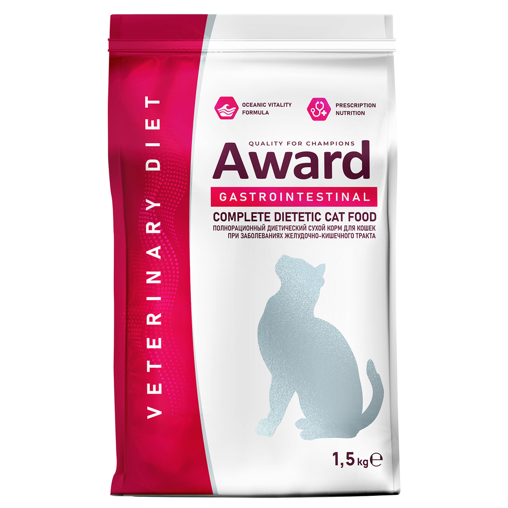 Корм для кошек AWARD Veterinary Diet Gastrointestinal при заболеваниях ЖКТ сух.