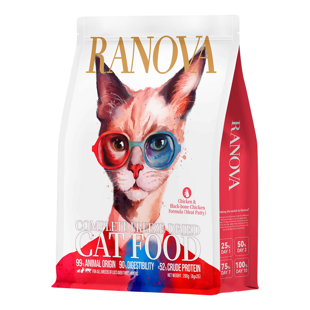Корм для кошек RANOVA сублимированный с курицей,