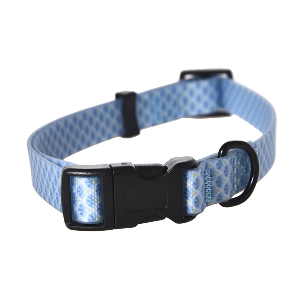 Ошейник для собак FOXIE Fish L 2,5х45-70см голубой