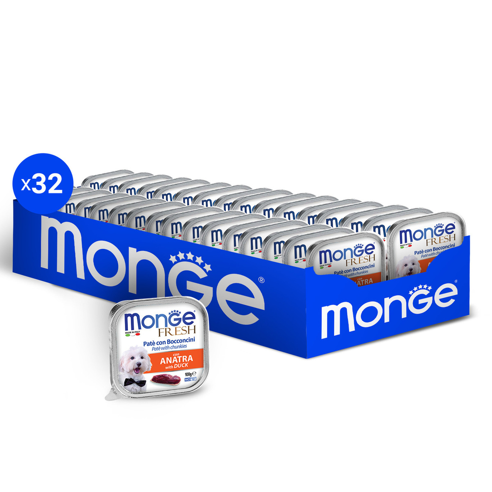 Корм для собак MONGE Fresh утка конс.