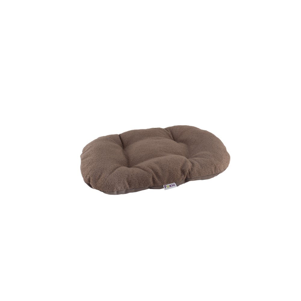Матрас для животных FOXIE Furry oval 65х42см с мехом коричневый