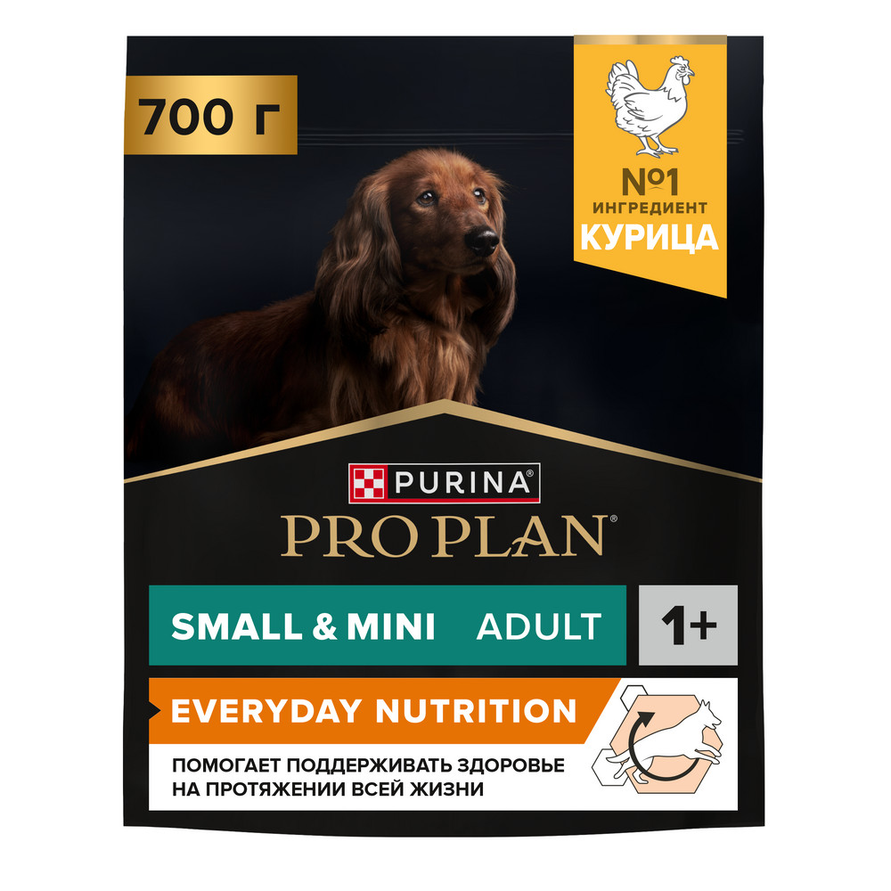 Корм для собак PRO PLAN Everyday Nutrition для мелких и карликовых пород, с курицей сух.