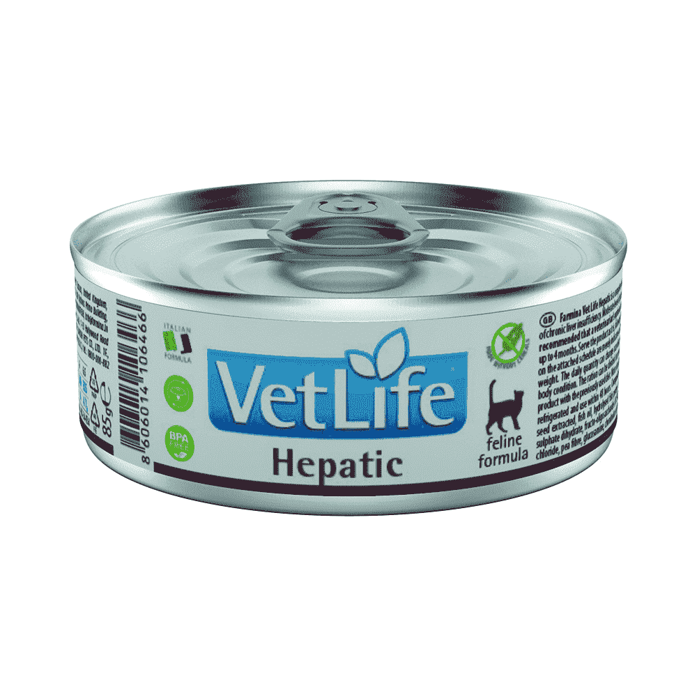 Корм для кошек FARMINA Vet Life Hepatic при заболевании печени паштет банка