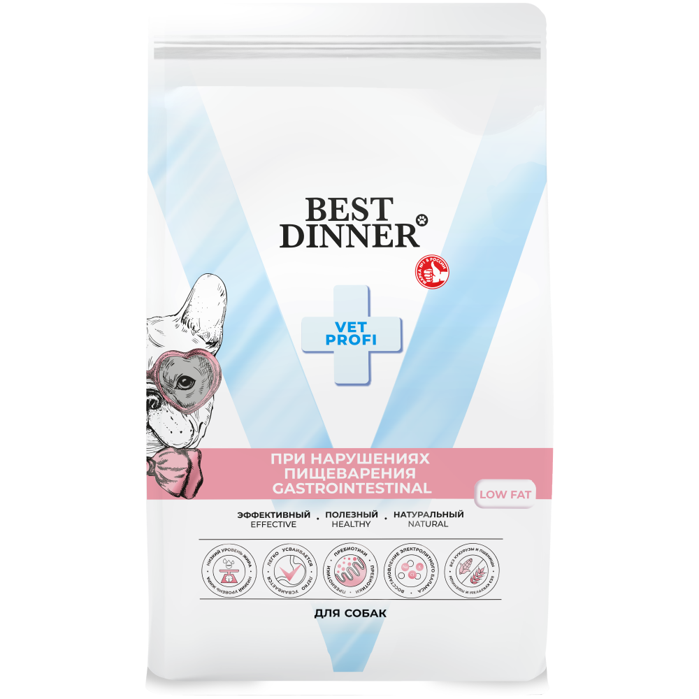 Корм для собак BEST DINNER Vet Profi Gastrointestinal Low Fat при нарушениях пищеварения сух.