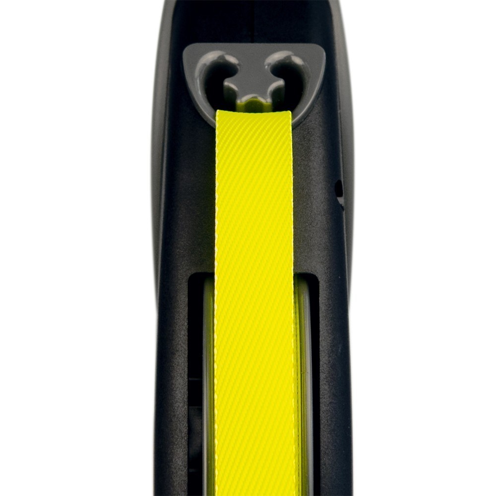 Рулетка для собак FLEXI Giant Neon XL (от 50кг) лента 8м, светоотражающая, желтый неон