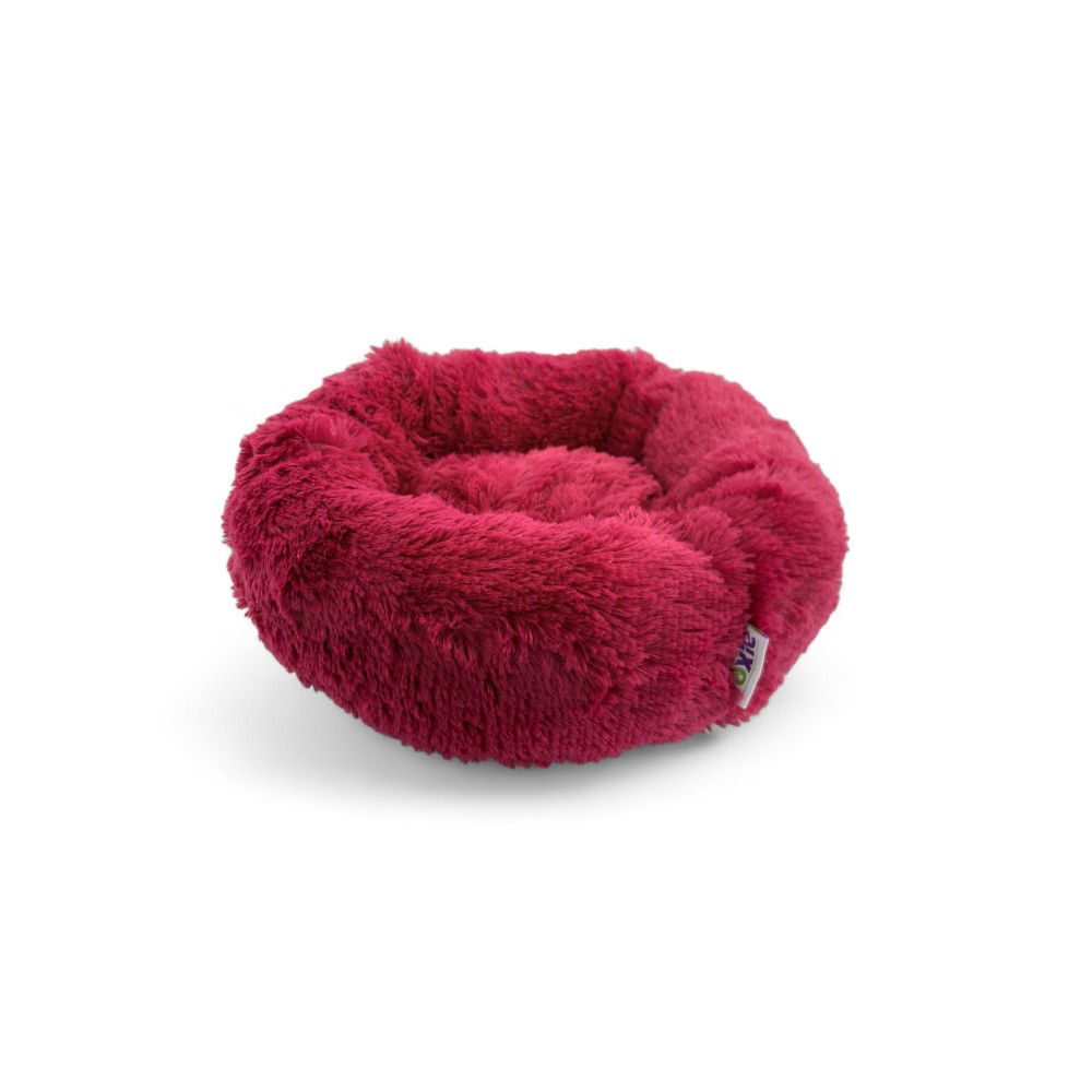 Лежак для животных FOXIE Fuzzy cute 45х45х18см круглый фуксия