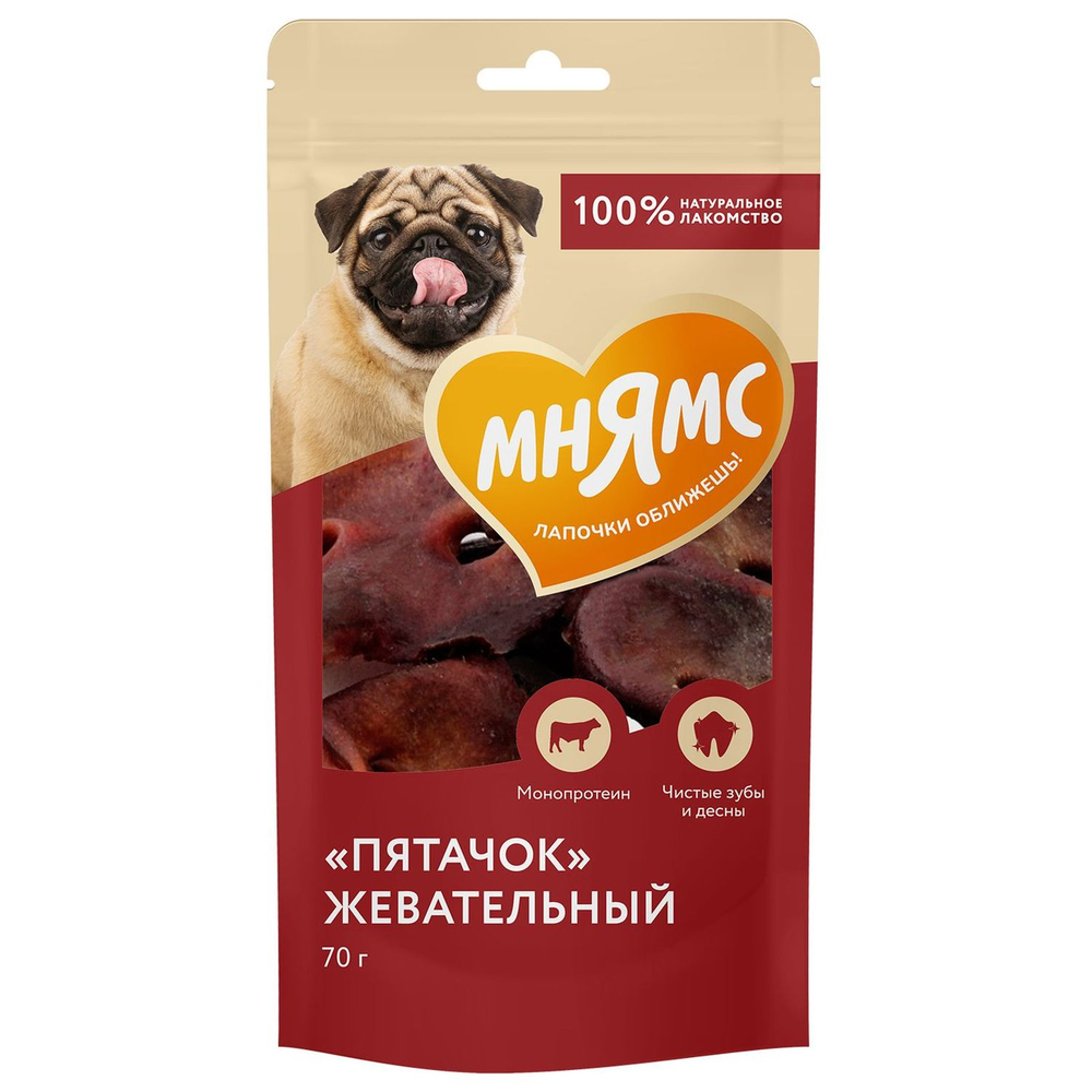 Лакомство для собак МНЯМС На каждый день Пятачок жевательный
