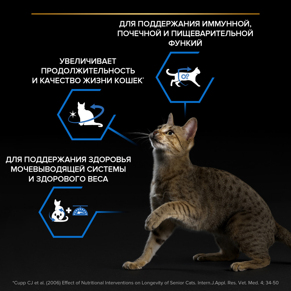 Корм для кошек PRO PLAN Sterilised Longevis для стерилизованных старше 7 лет, с индейкой сух.