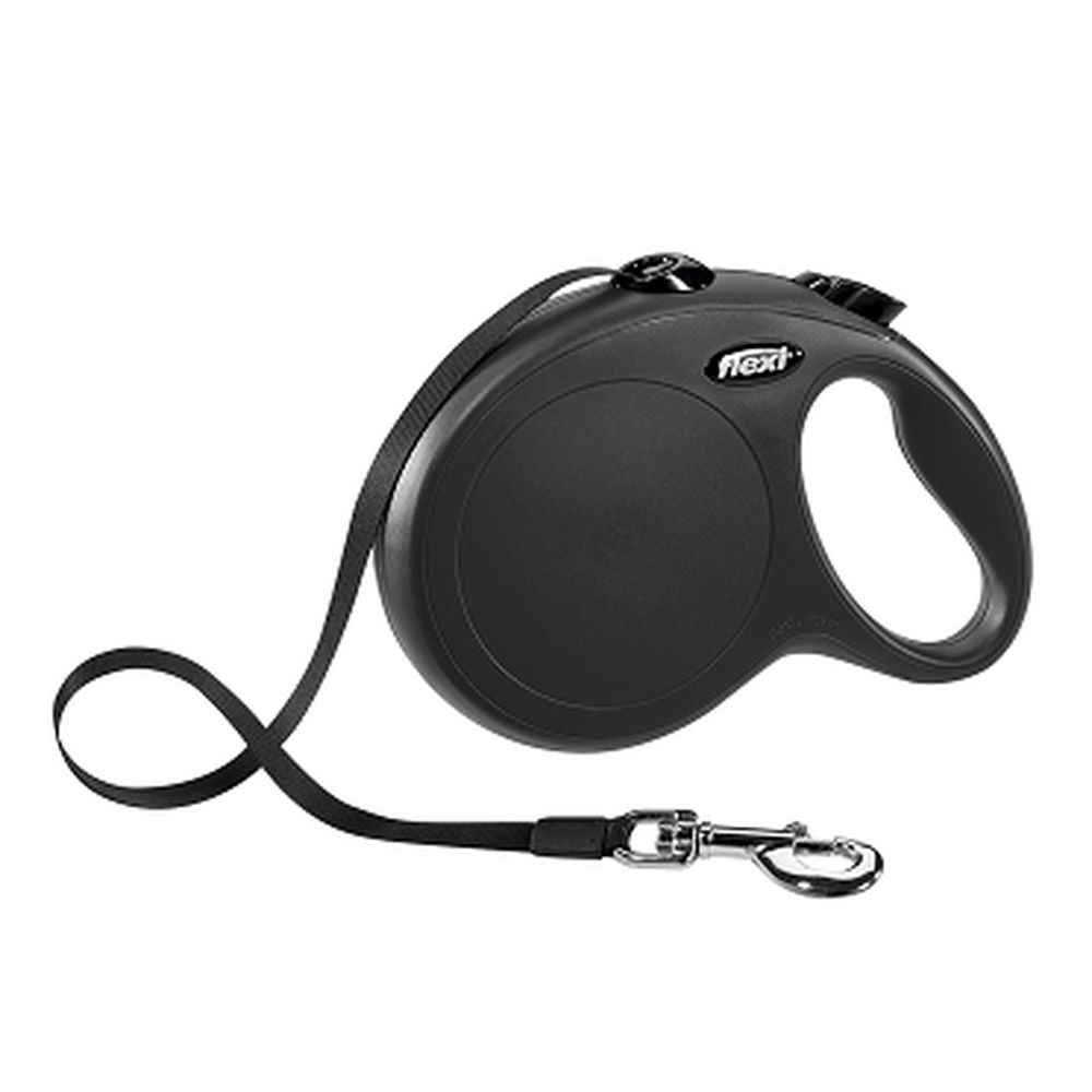 Рулетка для собак FLEXI New Classic L до 50 кг, лента 8 м черная