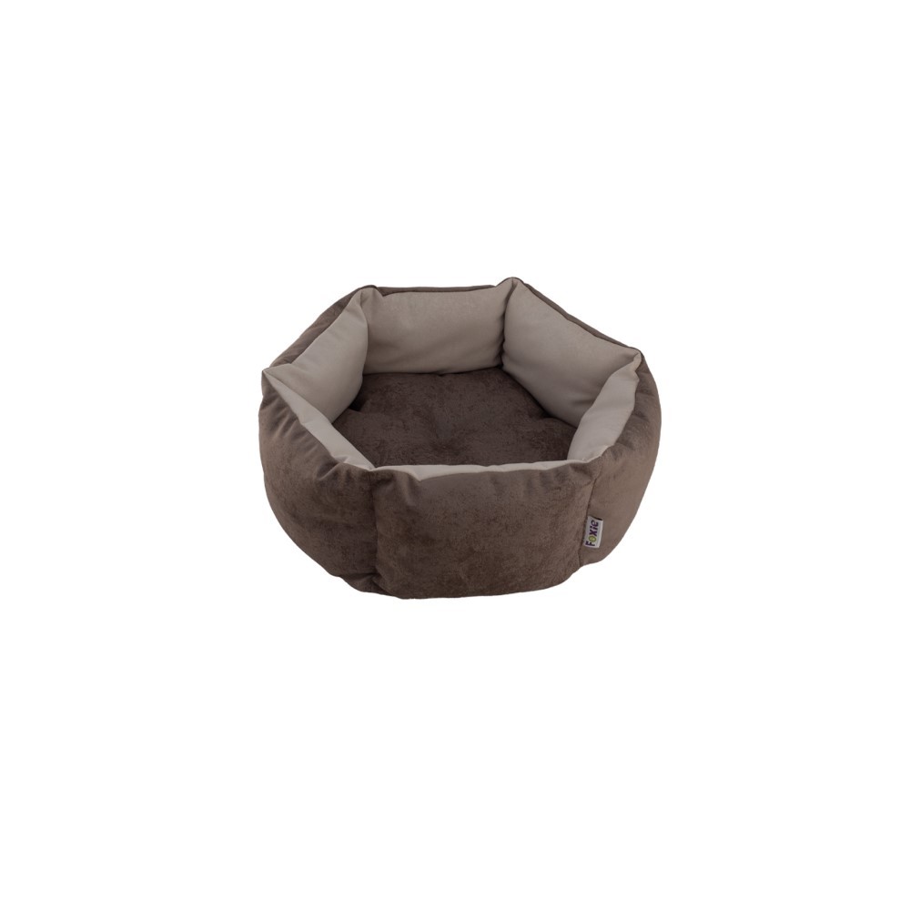 Лежак для животных FOXIE Classic bed 55х55х21см бежево-коричневый