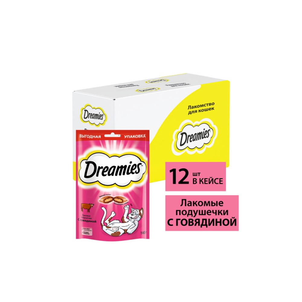 Лакомство для кошек DREAMIES с говядиной