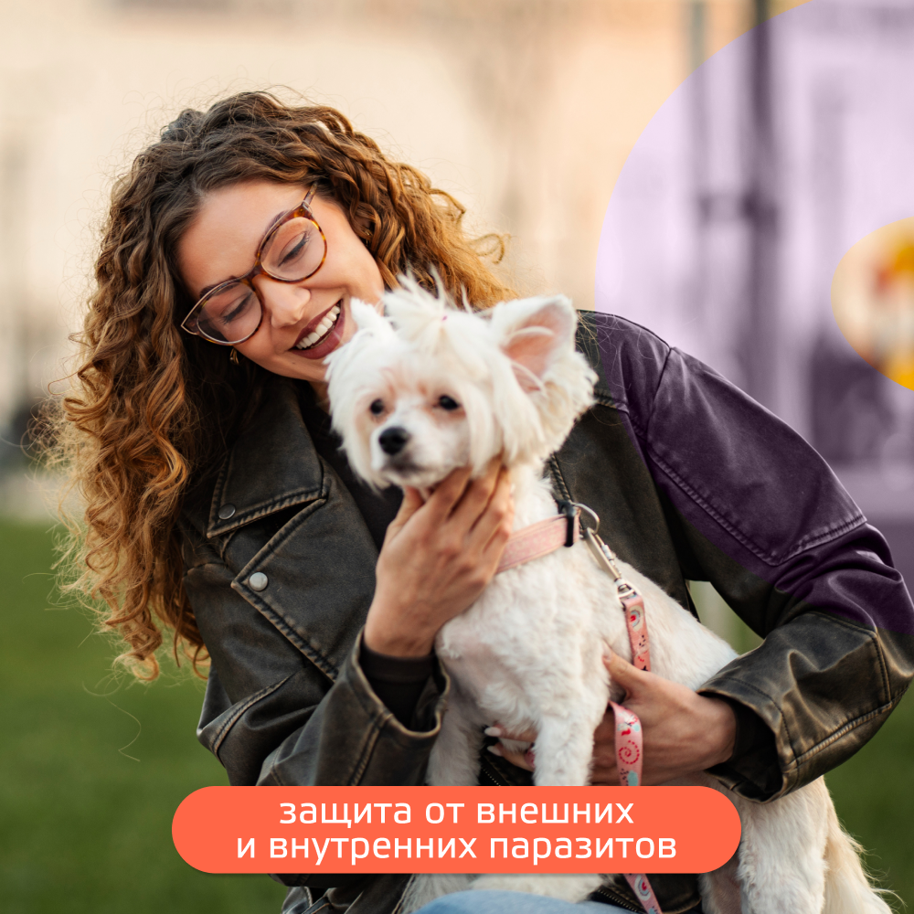 Капли для собак KRKA Селафорт от ушных и чесоточ.клещей, блох, гельминтов 2,6-5кг (30мг) 1 уп.