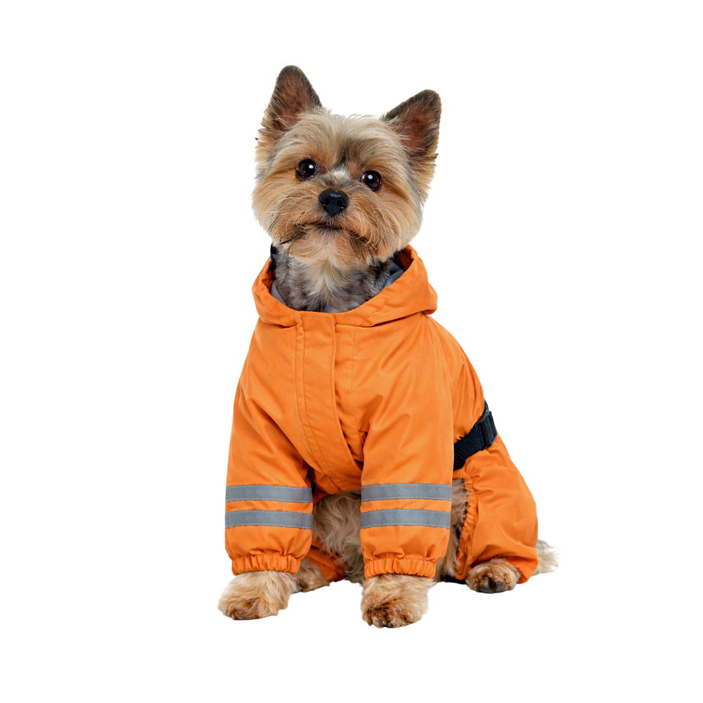 Дождевик-комбинезон для собак FOXIE Orange Adventure XS (длина спины 25см) оранжевый