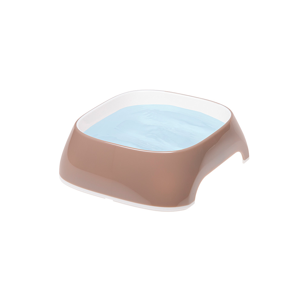 Миска для кошек FERPLAST Glam XS пластиковая, сизо-серая, 200мл