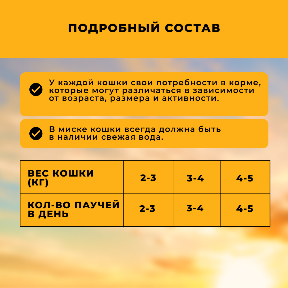 Корм для кошек MORE для стерилизованных, говядина в соусе пауч