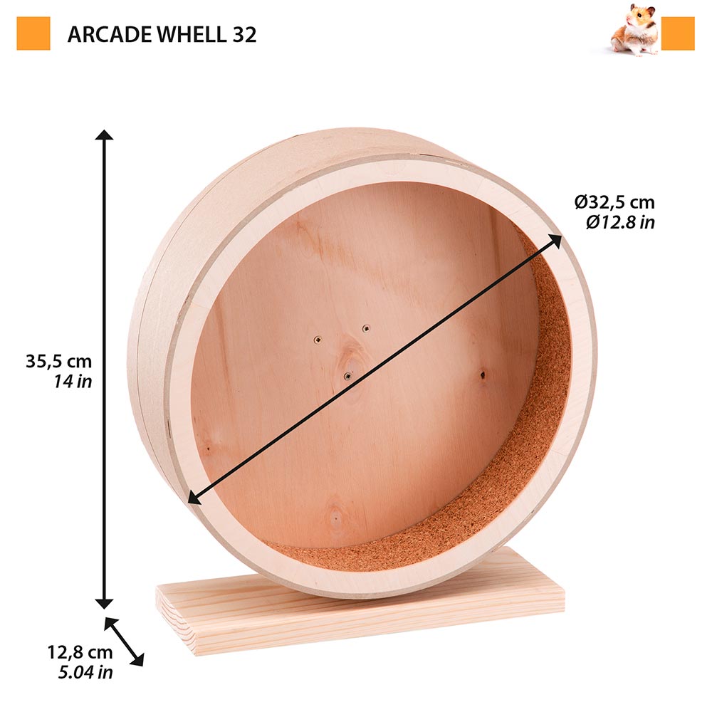 Колесо для грызунов и мелких животных FERPLAST Arcade Wheel 32 на подшипнике деревянное