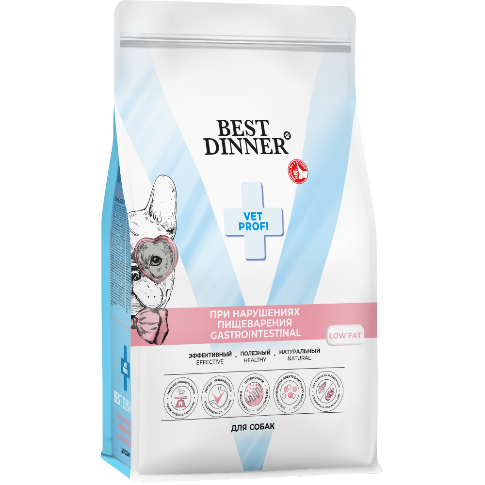 Корм для собак BEST DINNER Vet Profi Gastrointestinal Low Fat при нарушениях пищеварения сух.