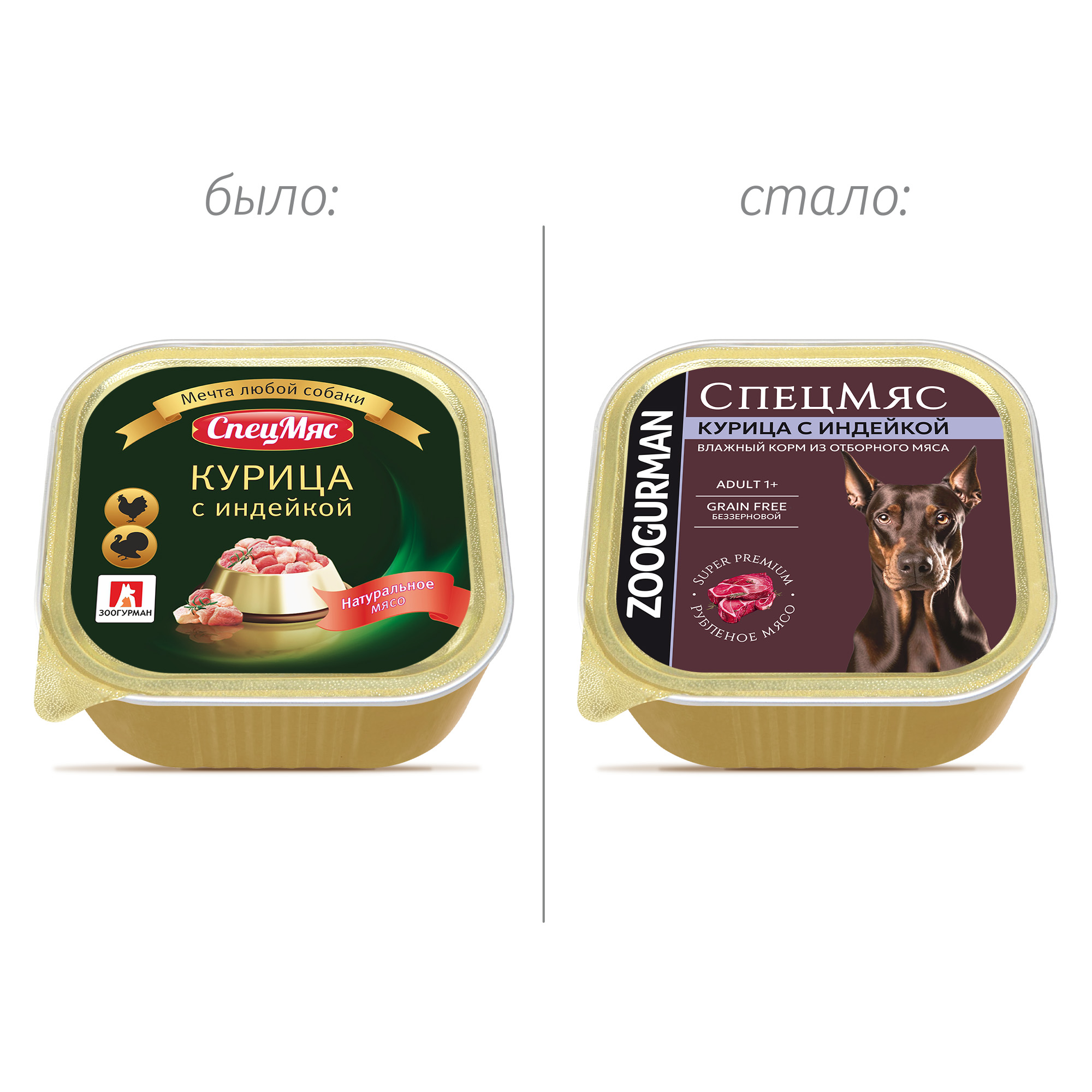 Корм для собак ЗООГУРМАН Спецмяс индейка с курицей ламист.
