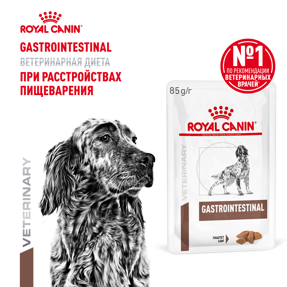 Корм для собак ROYAL CANIN Gastrointestinal при расстройствах пищеварения, паштет пауч