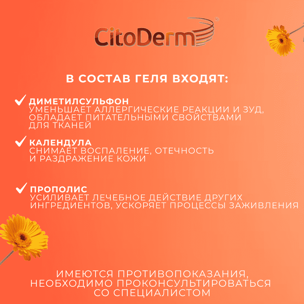 Гель для кошек и собак Цитодерм противозудный 30мл