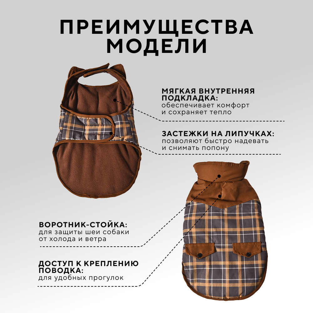 Попона для собак FOXIE Old school разноцветная