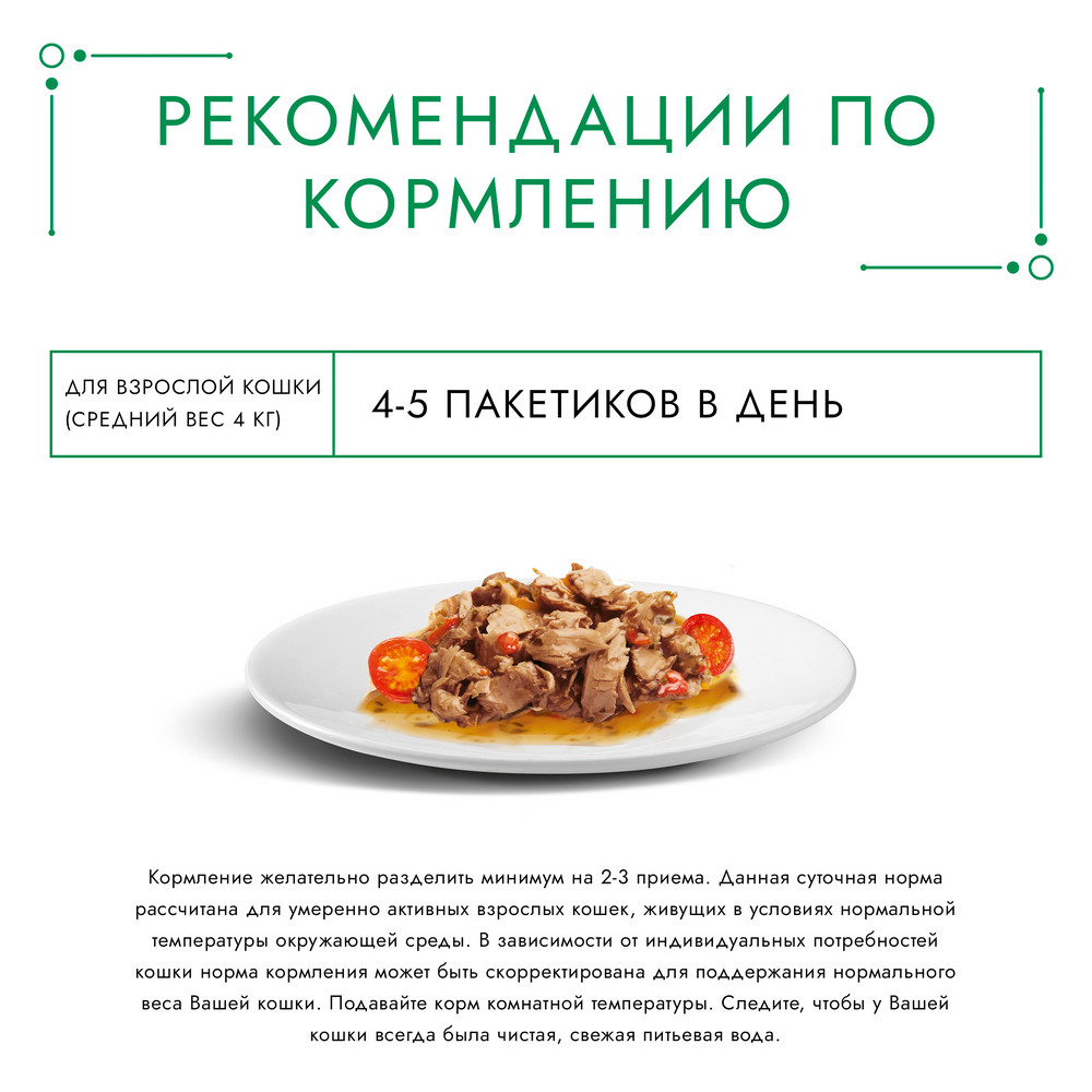 Корм для кошек ГУРМЭ Натуральные рецепты с тушеной говядиной и томатами пауч