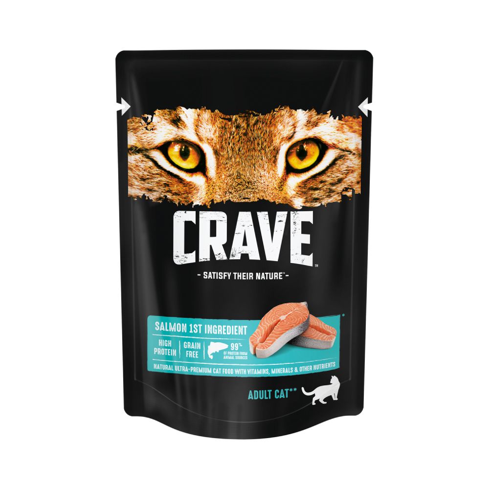 Корм для кошек CRAVE Лосось пауч