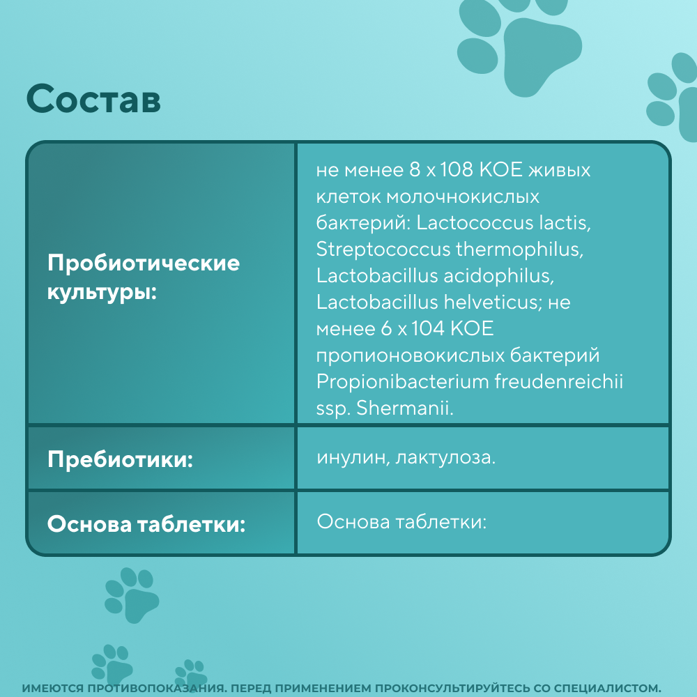 Кормовая добавка пробиотик НПП ФАРМАКС Эвиталия-Вет, 30  таб.