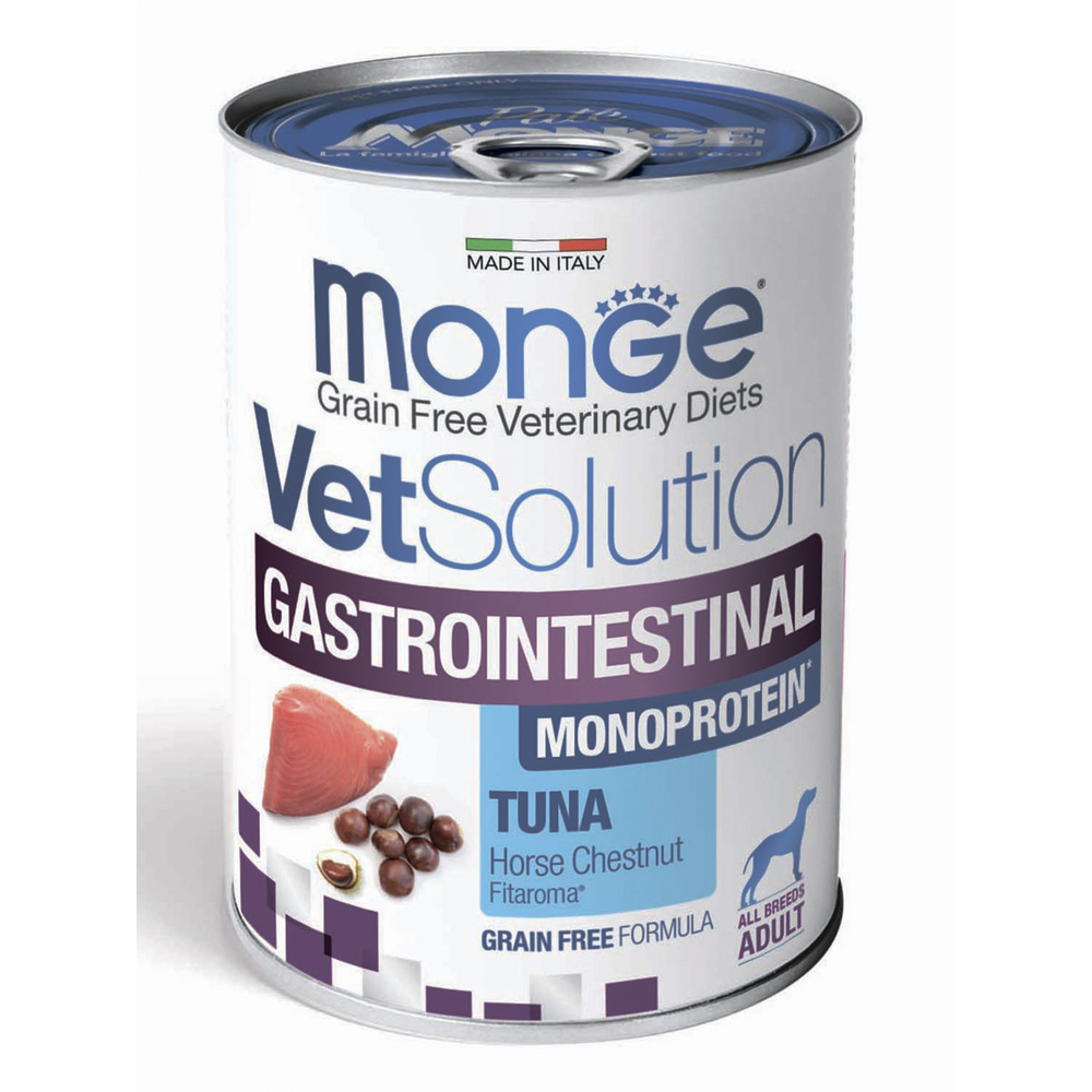 Корм для собак MONGE VetSolution Dog Gastrointestinal при заболеваниях ЖКТ, тунец банка