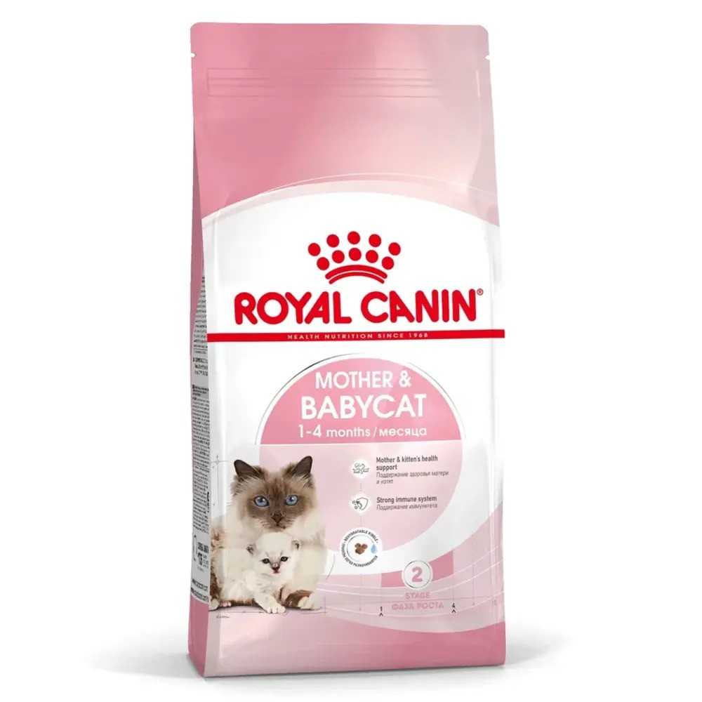 Корм для котят в период 1-ой фазы роста, берем. и кормящ. кошек ROYAL CANIN Mother&Babycat сух.