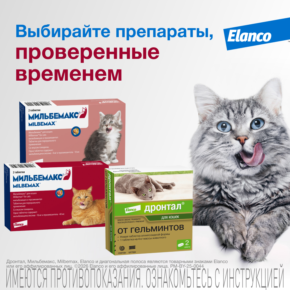Антигельминтик для котят ELANCO Мильбемакс (2кг), 2 таблетки