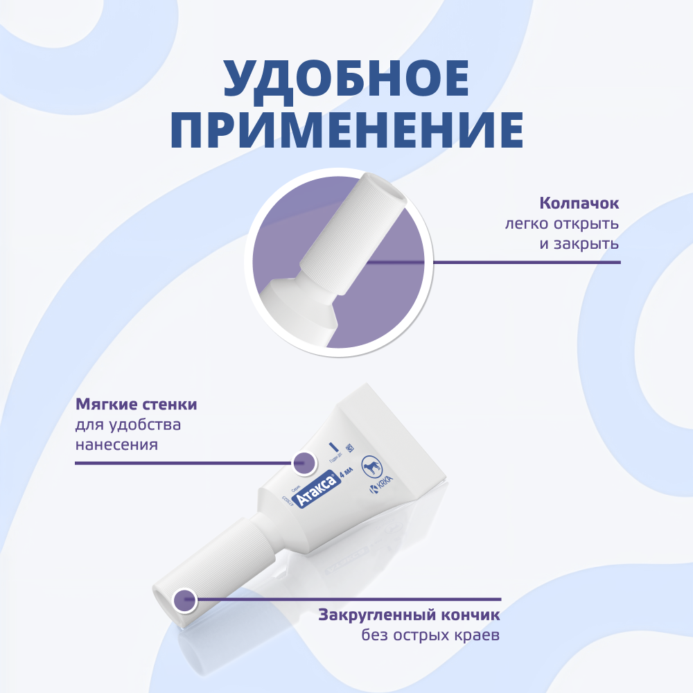 Капли для собак KRKA Атакса от иксодовых клещей, блох, вшей, власоедов (свыше 25кг) 4,0мл