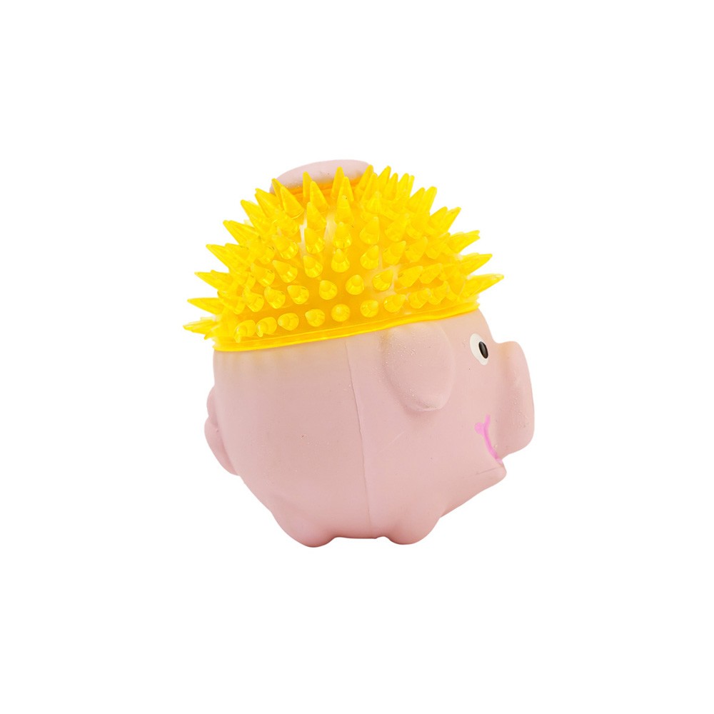 Игрушка для собак ZOO ONE Свинка в шапке из TPR латекс 11см