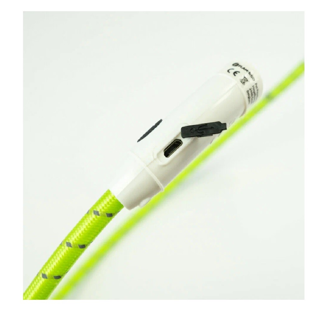 Ошейник для собак FLAMINGO светящийся Led, Visio зеленый, 33-63,5см, 8мм