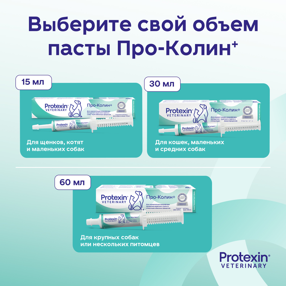 Кормовая добавка PROTEXIN Pro-Kolin 15мл шприц пробиотик