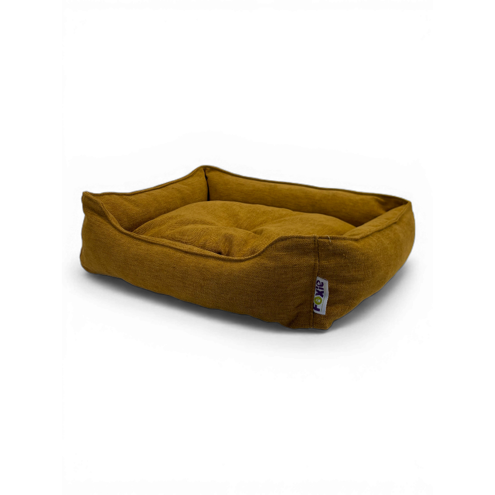 Лежак для животных FOXIE Oasis лён 70х60см горчичный