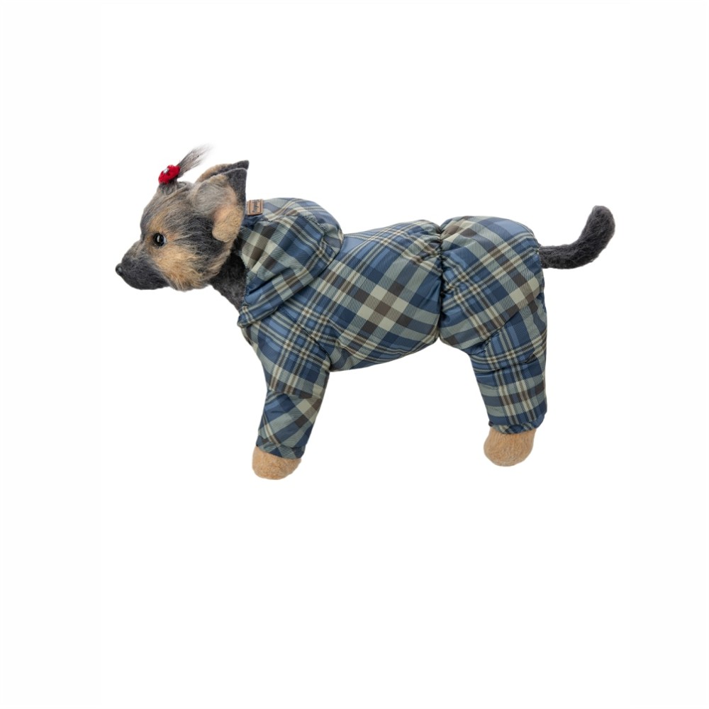 Комбинезон для собак DOGMODA Бари унисекс, синий-4, спина 32см