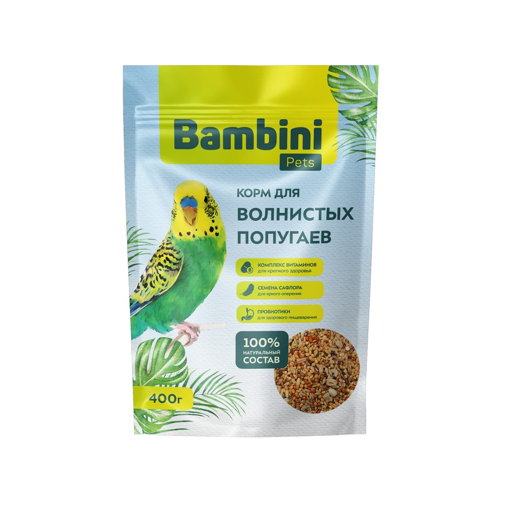 Корм для птиц BAMBINI PETS для волнистых попугаев