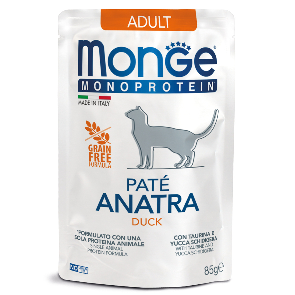 Корм для кошек MONGE Cat Monoprotein из утки, пауч