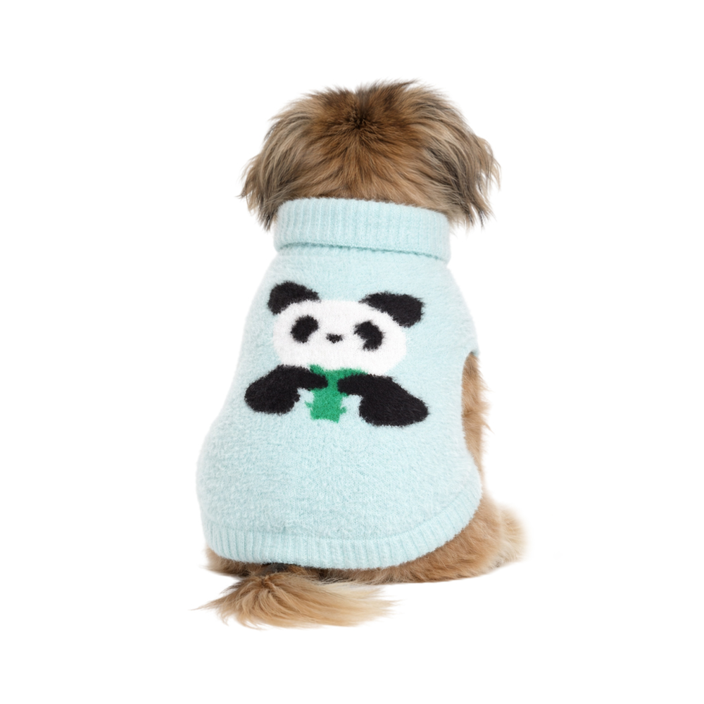 Свитер для собак FOXIE Panda S (длина спины 30см) голубой