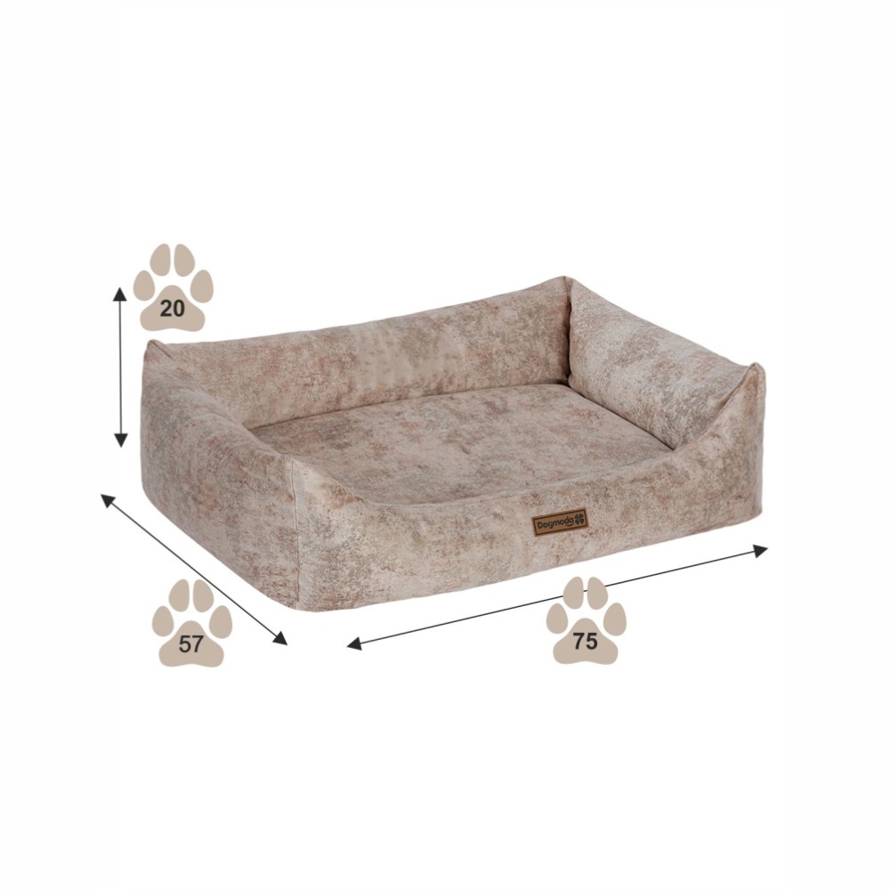 Лежак для животных DOG MODA Chrome Gold со съемным чехлом