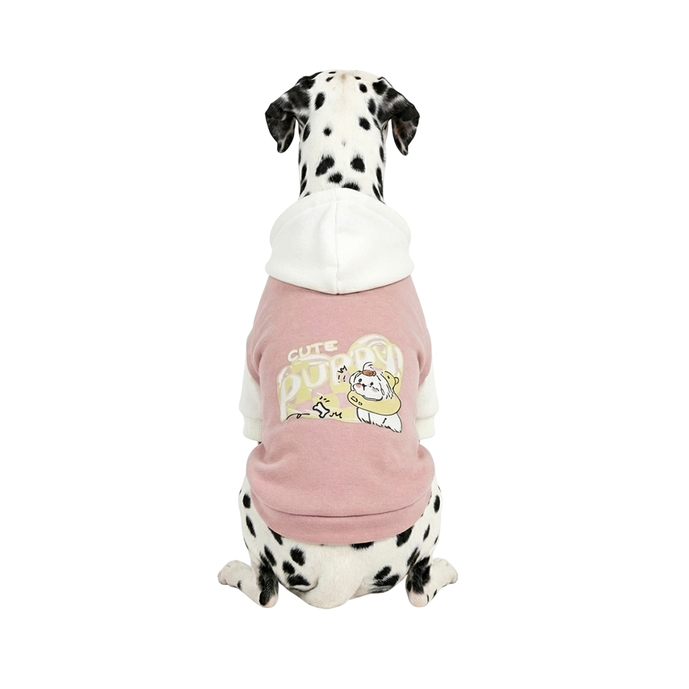 Толстовка для собак FOXIE Cute Puppy XL (дл.спины 45см, обх.груди 58-62см, обх.шеи 44см) розовая