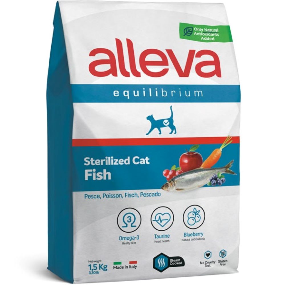 Корм для кошек ALLEVA Equilibrium для стерилизованных, рыба сух.