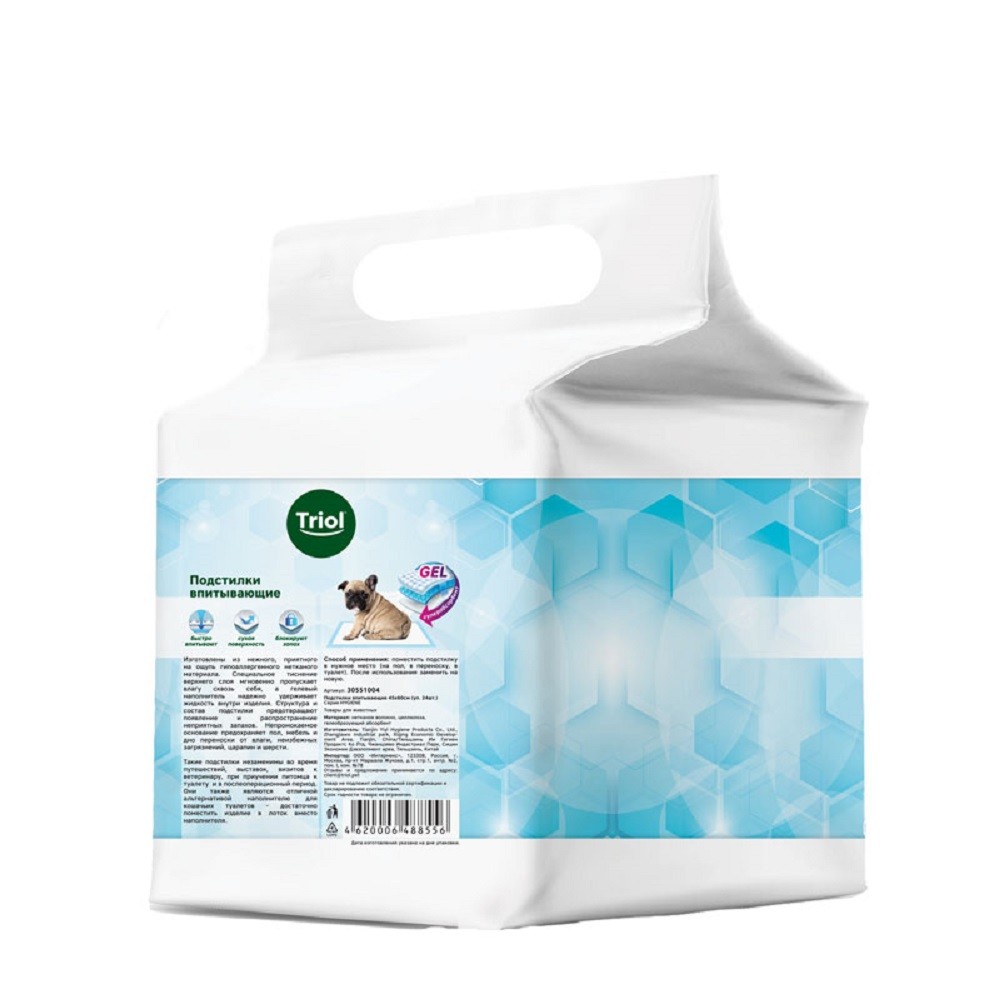Пеленки впитывающие TRIOL серия Hygiene 45х60см, 24шт