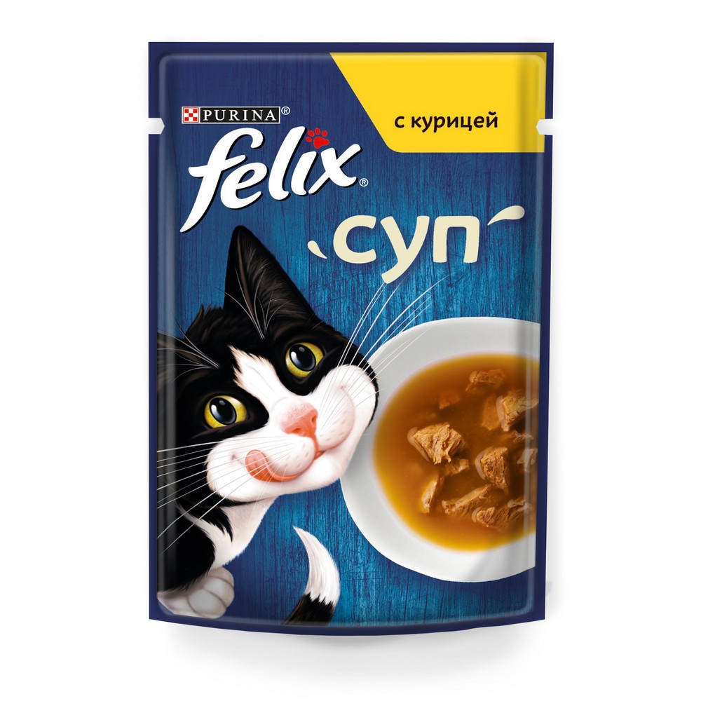 Корм для кошек FELIX Суп с курицей пауч