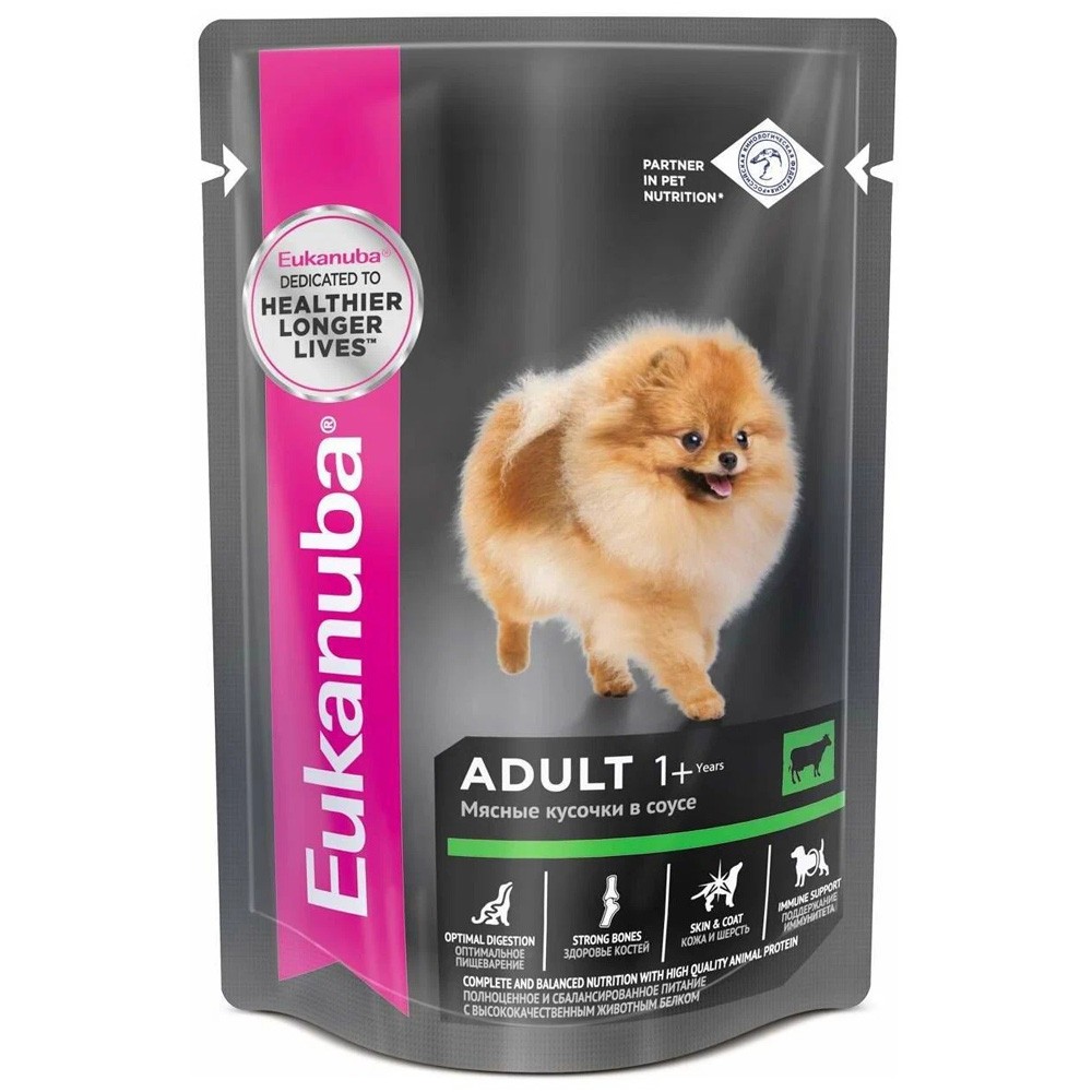 Корм для собак EUKANUBA говядина в соусе пауч