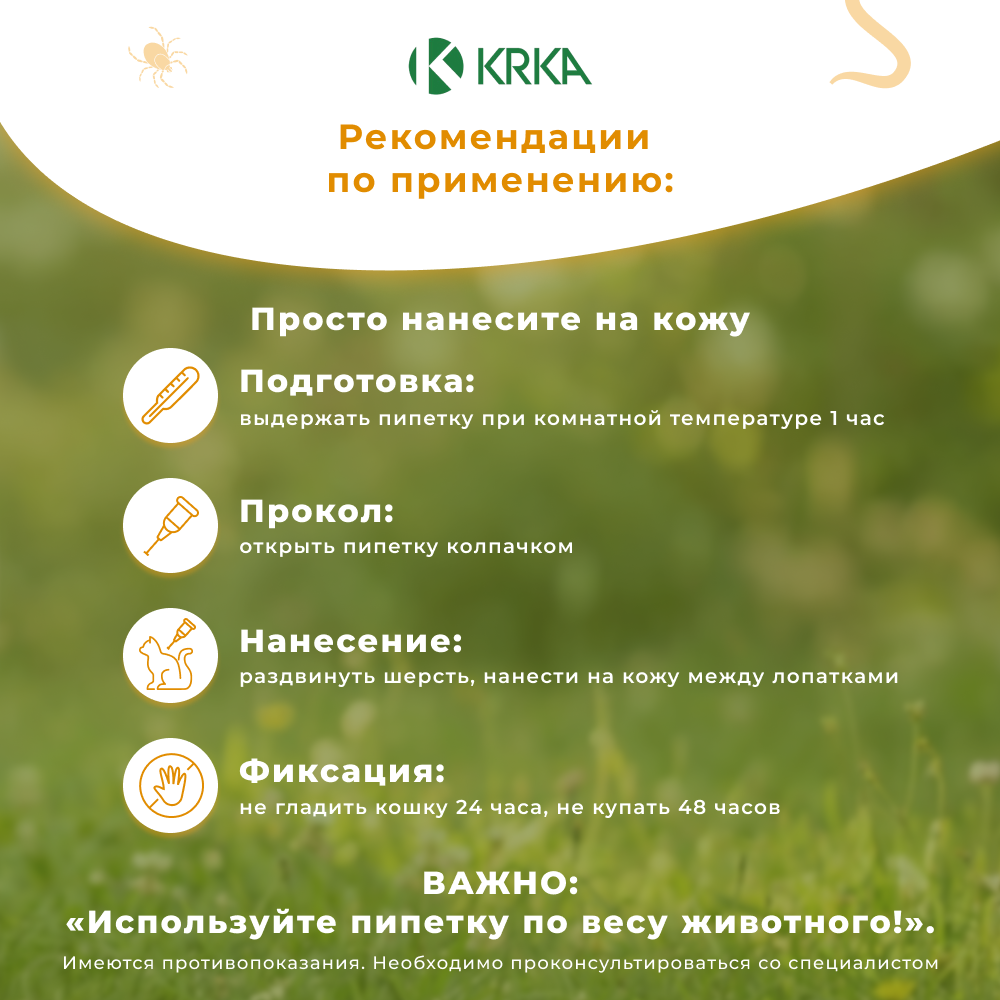 Капли для кошек KRKA Фиприст Спот Он 50мг